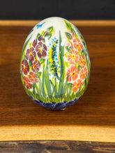 Load image into Gallery viewer, Egg, Pysanky Pottery - Medium 3" - Hollyhocks
