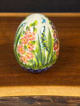 Load image into Gallery viewer, Egg, Pysanky Pottery - Medium 3" - Hollyhocks
