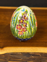 Load image into Gallery viewer, Egg, Pysanky Pottery - Medium 3" - Hollyhocks
