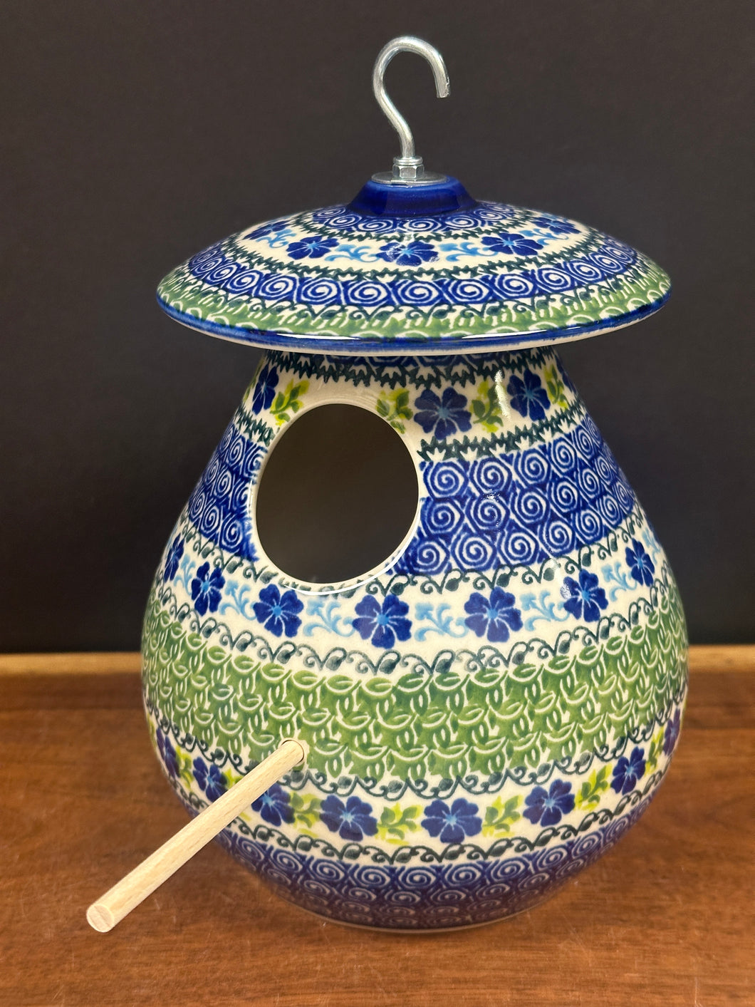 Birdhouse, Kalich Unikat - Sapphire & Swirls