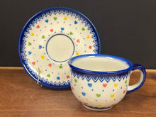 Load image into Gallery viewer, Teacup &amp; Saucer, Kalich - Pastel Hearts
