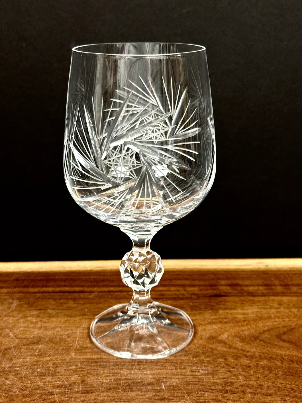 Crystal, Pre-owned Bohemia Goblet 12 oz