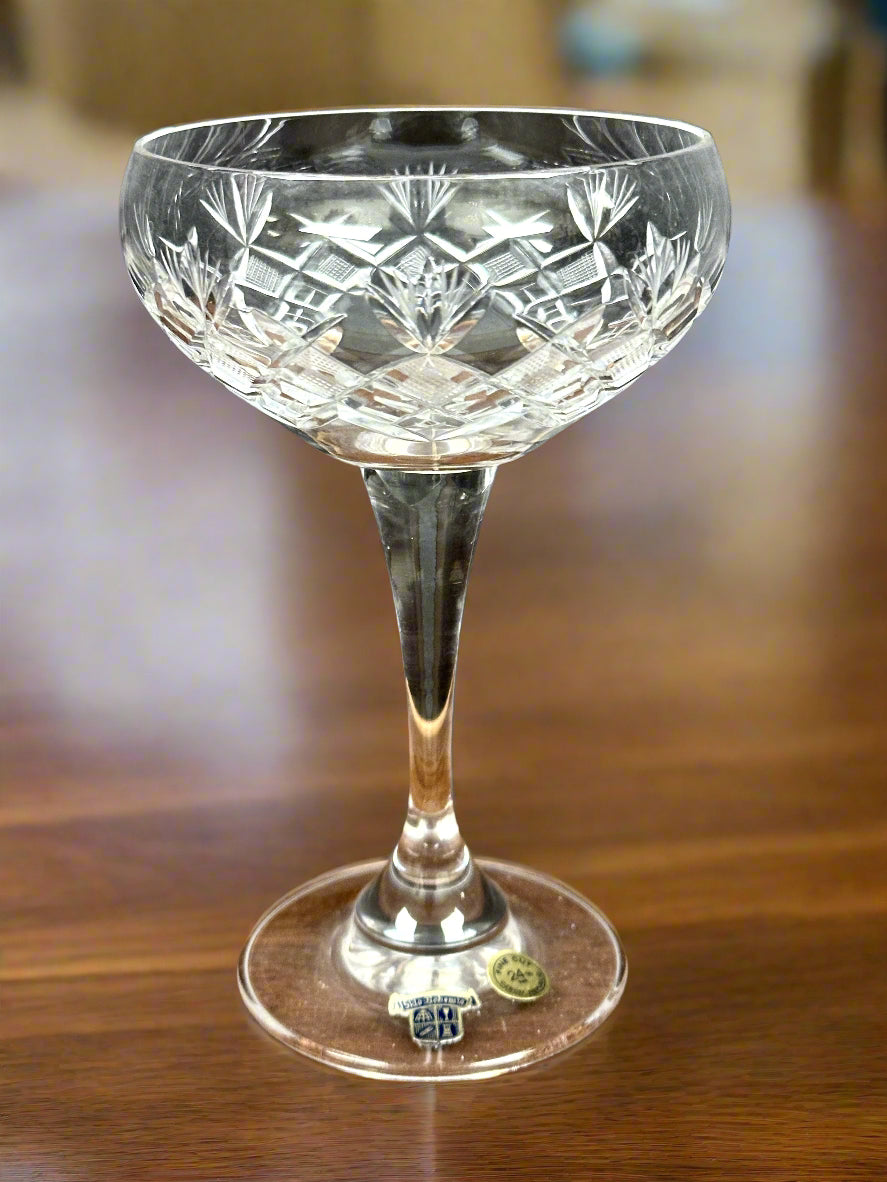 Crystal, Pre-owned Bohemia Champagne Glass 6 oz
