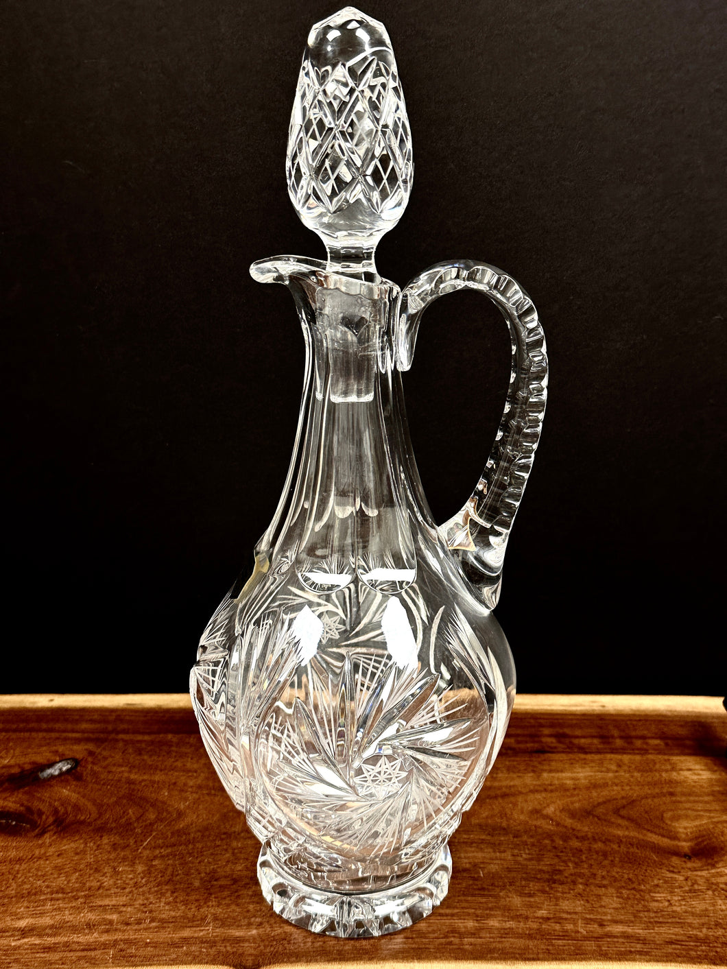 Crystal, Pre-owned Polish Decanter w/Pour Spout